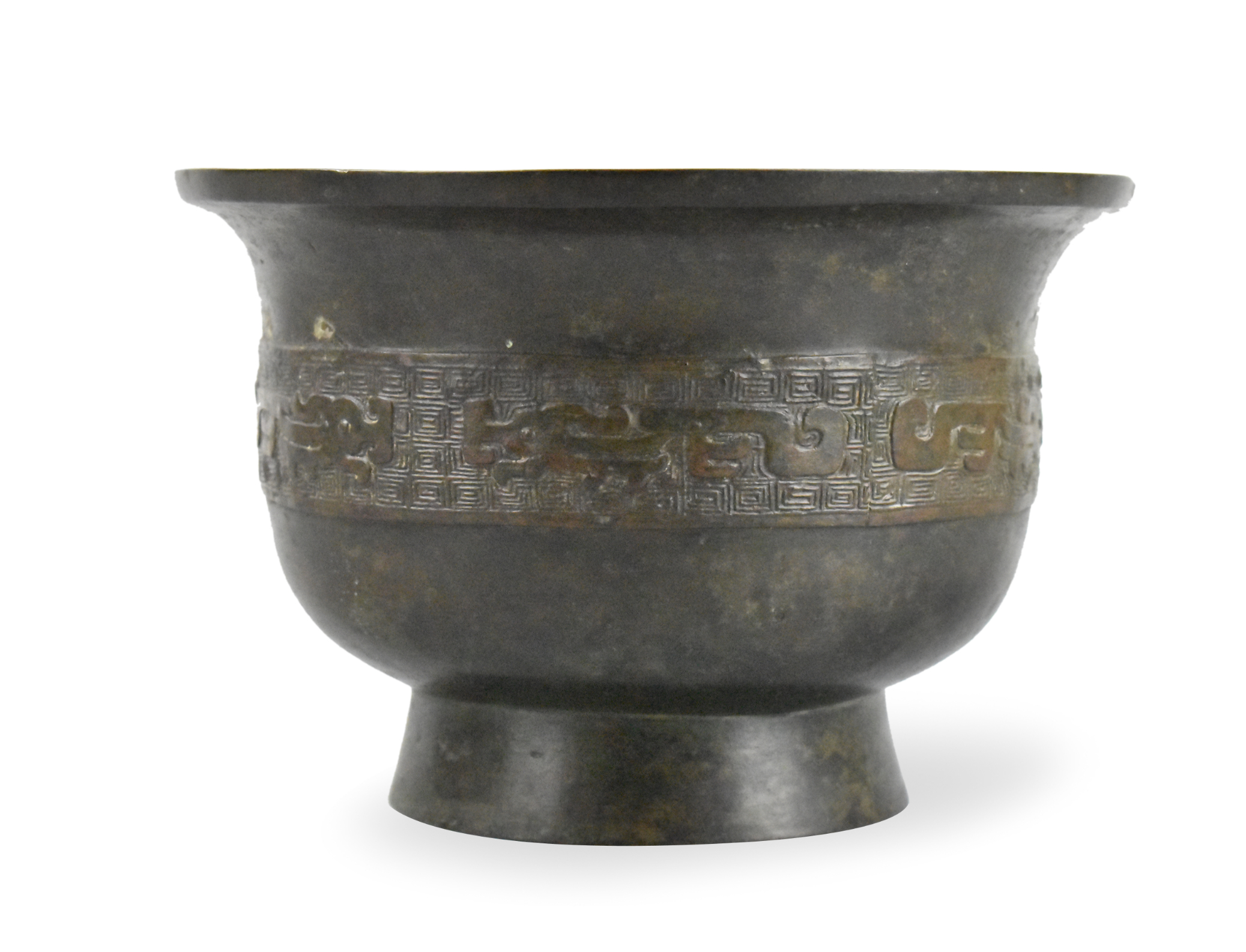 CHINESE BRONZE VESSEL W/ INCISED