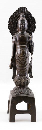 CHINESE BRONZE VOTIVE FIGURE O