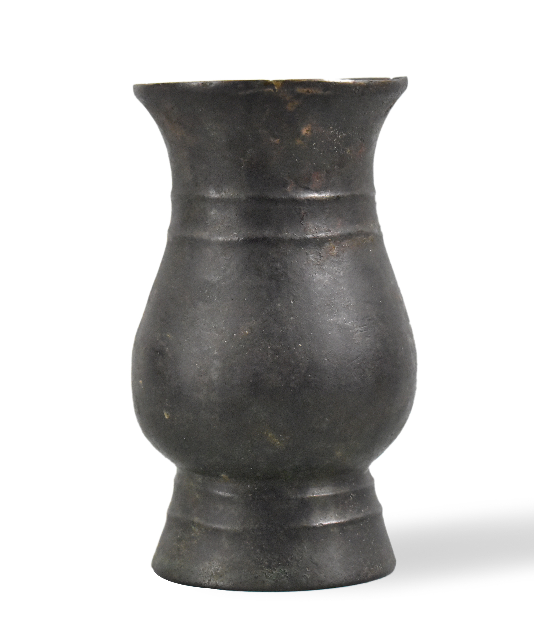 CHINESE BRONZE "ZHI" RITUAL VESSEL,