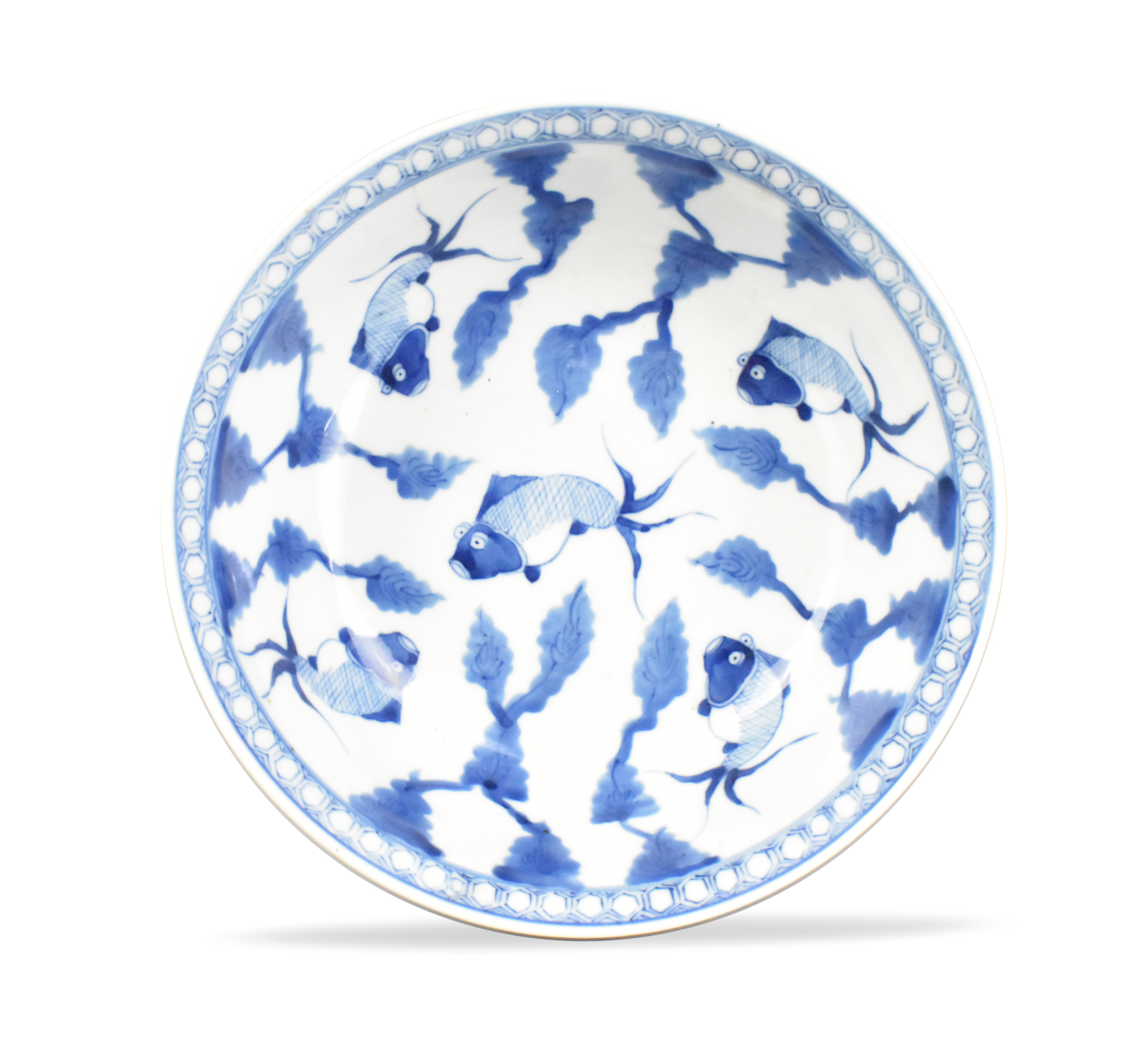 CHINESE BROWN GLAZED B & W BOWL