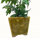 CHINESE BROWN GLAZED CERAMIC J