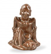 CHINESE BROWN GLAZED LUOHAN FI
