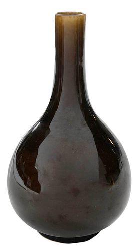 CHINESE BROWN GLAZED PORCELAIN
