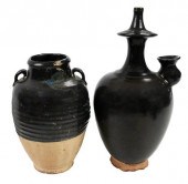 CHINESE BROWN GLAZED POTTERY K