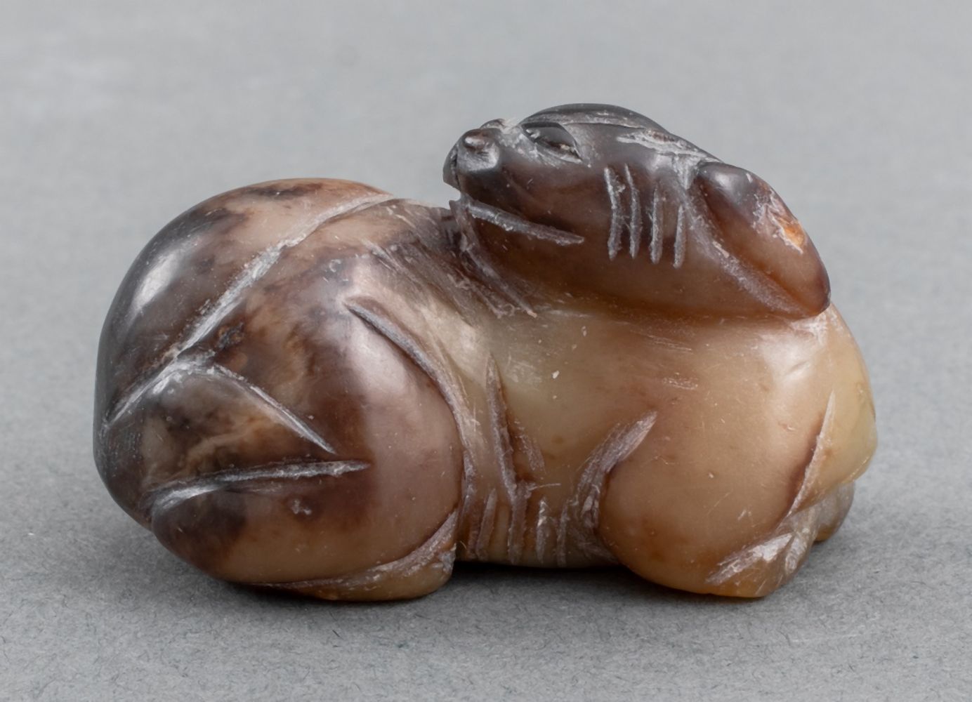 CHINESE BROWN SOAPSTONE CARVED