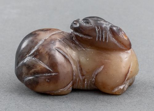 CHINESE BROWN SOAPSTONE CARVED