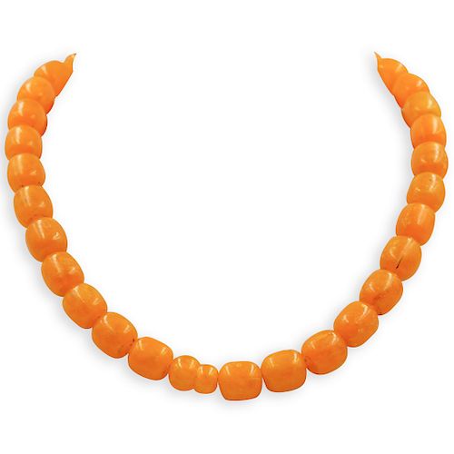 CHINESE BUTTERSCOTCH AMBER BEADED