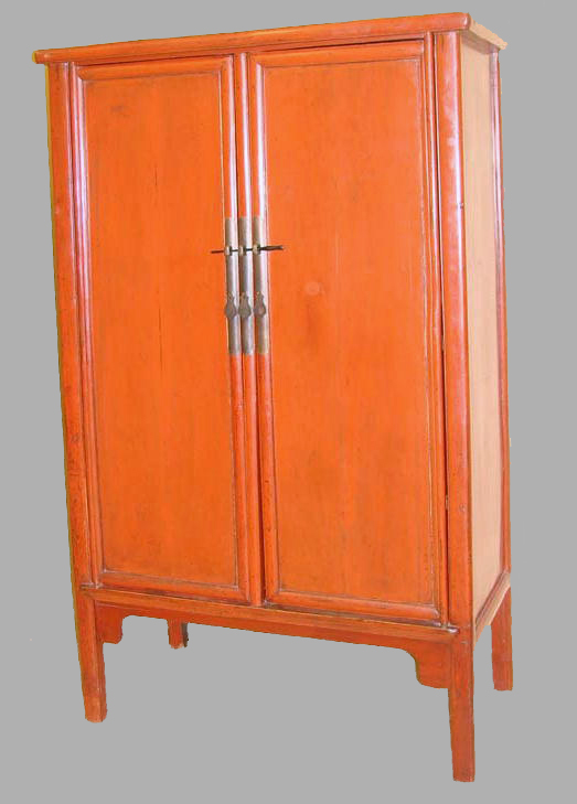 CHINESE CABINET. Red lacquer