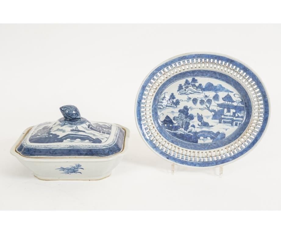 Chinese Canton blue and white