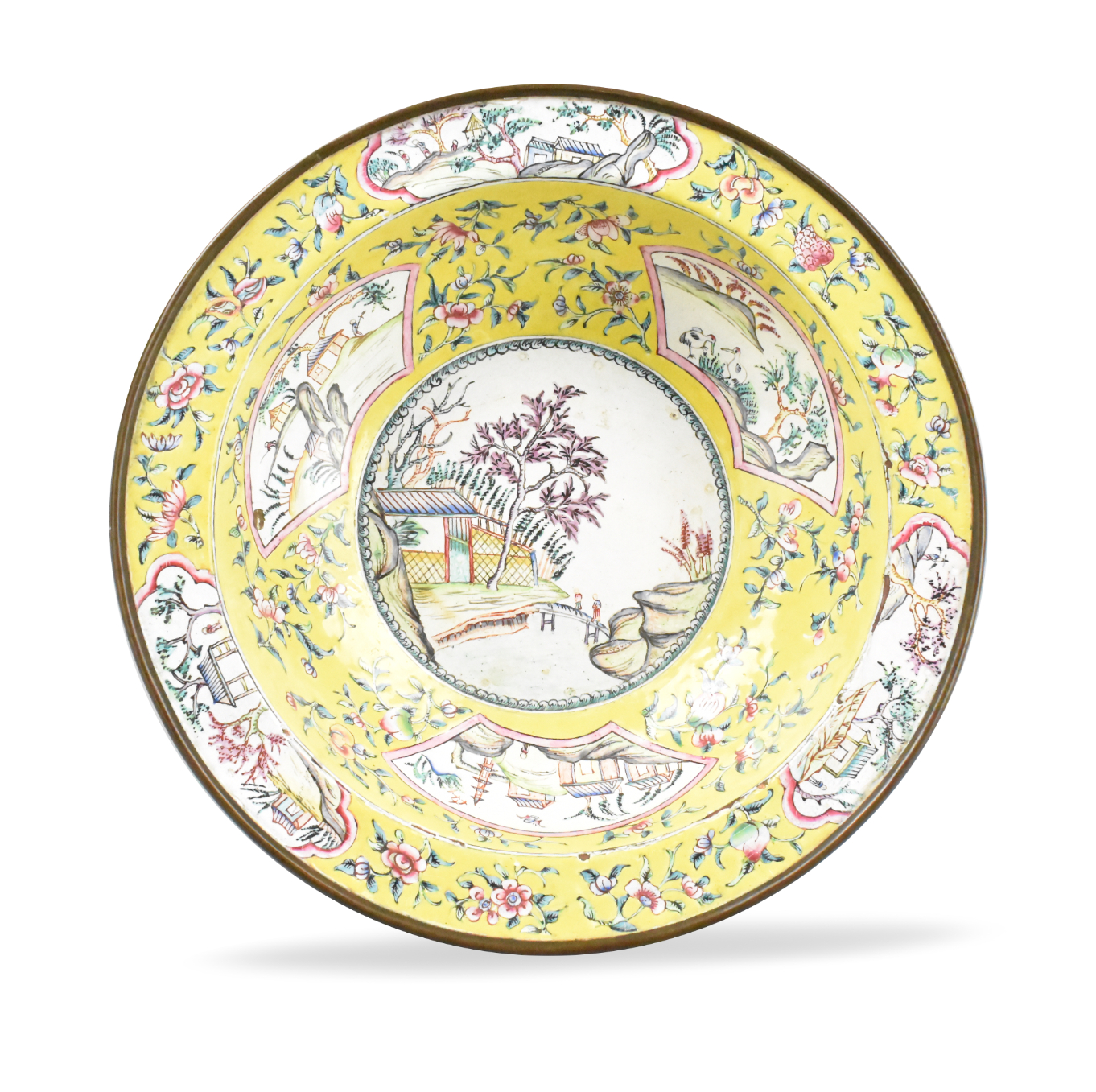 CHINESE CANTON ENAMELED BASIN,ROC