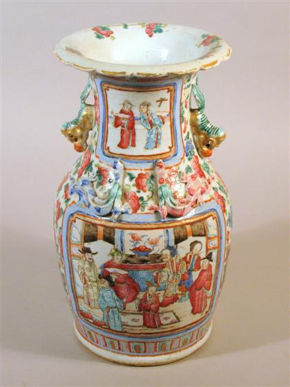 Chinese Canton famille rose vase