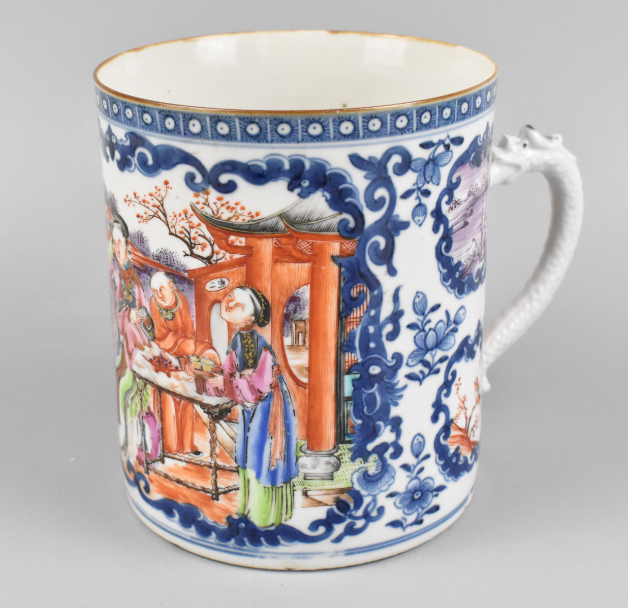 CHINESE CANTON GLAZED MUG, 18/ 19TH