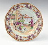 CHINESE CANTON GLAZED PLATE W/