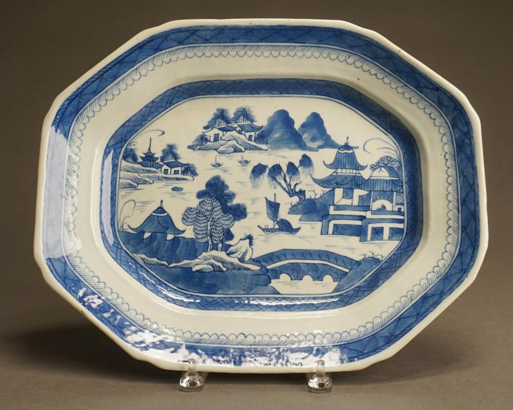 CHINESE CANTON OCTAGONAL PLATTER L: