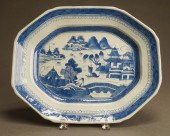 CHINESE CANTON OCTAGONAL PLATT