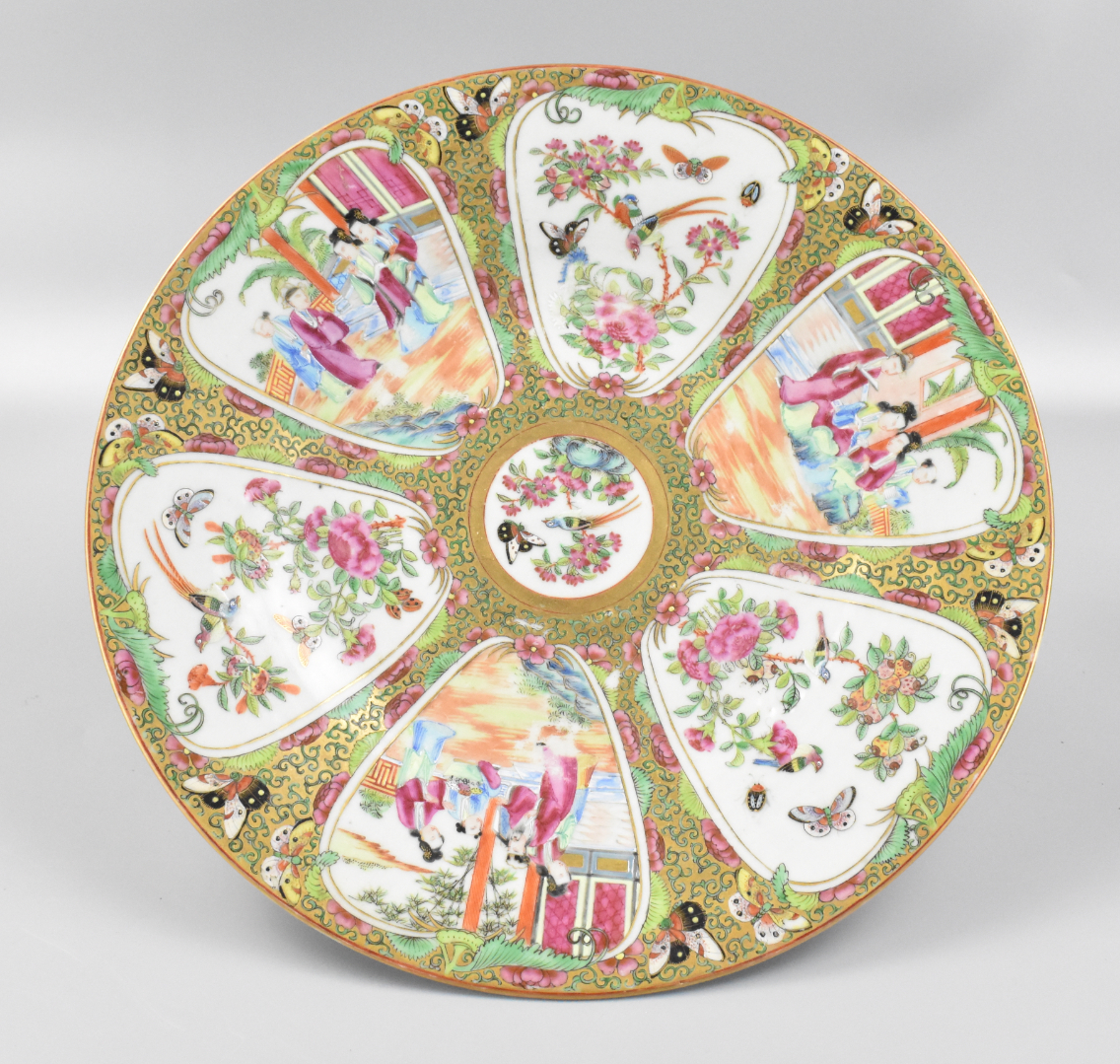 CHINESE CANTON ROSE MEDALLION