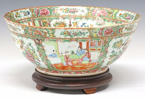 CHINESE CANTON ROSE PARCEL GILT