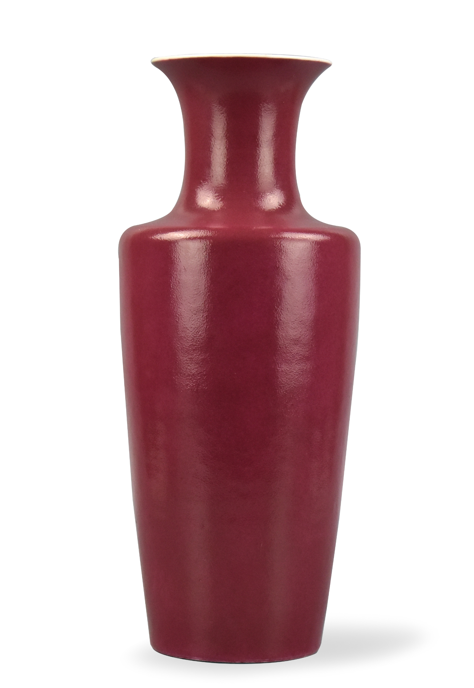 CHINESE CARMINE GLAZED VASE, ROC