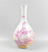 CHINESE CARMINE PAINTING PORCE