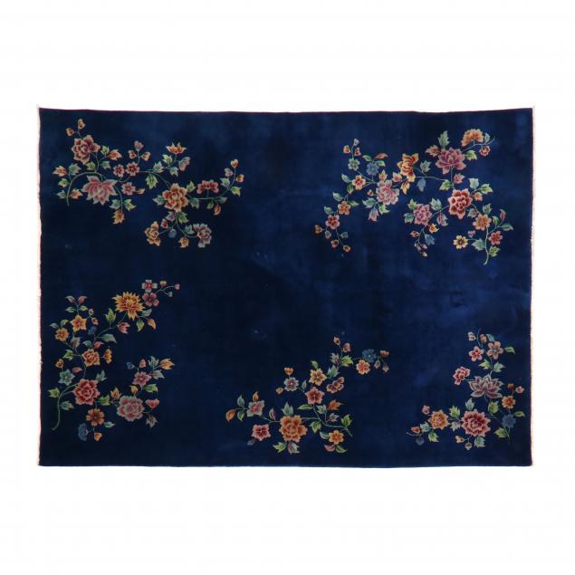 CHINESE CARPET Blue field with