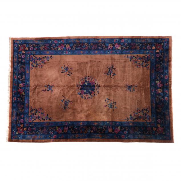 CHINESE  CARPET Brown field with