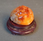 CHINESE CARVED AGATE ARTHROPOD