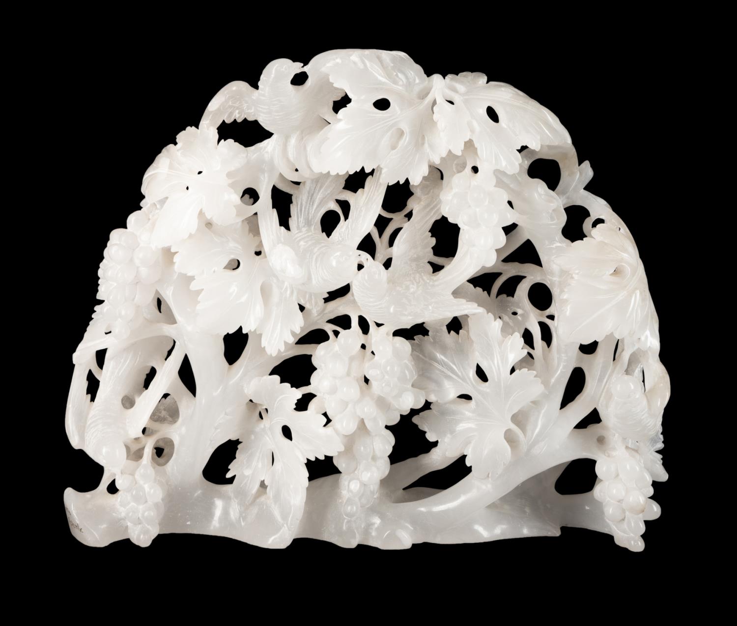 CHINESE CARVED ALABASTER