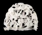 CHINESE CARVED ALABASTER SCULP