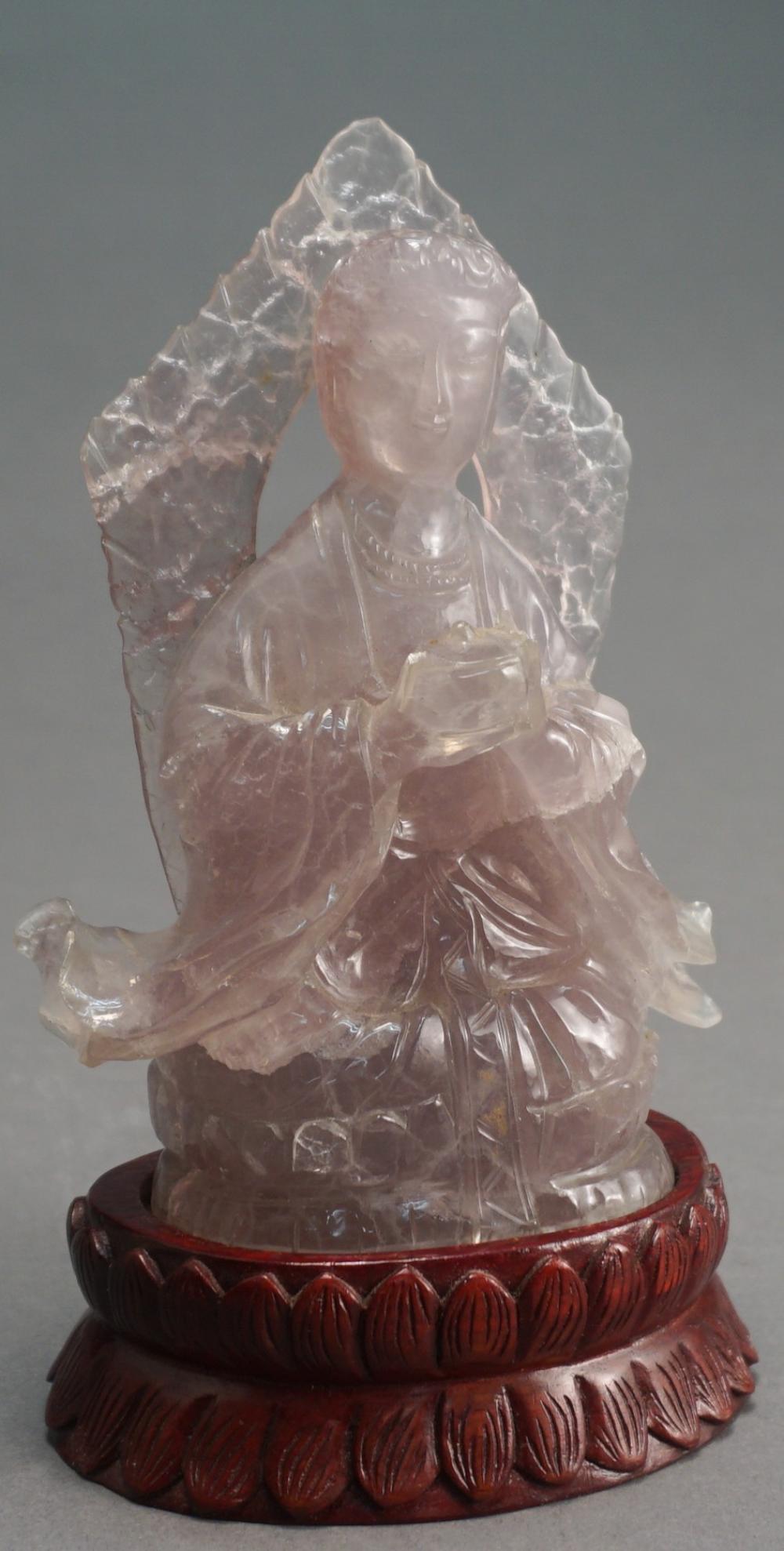 CHINESE CARVED AMETHYST-QUARTZ