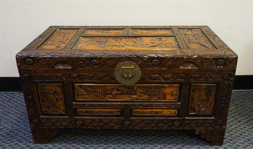 CHINESE CARVED AND CAMPHORWOOD