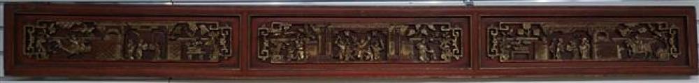 CHINESE CARVED AND GILT DECORATED
