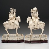 Chinese Carved and Inked Ivory