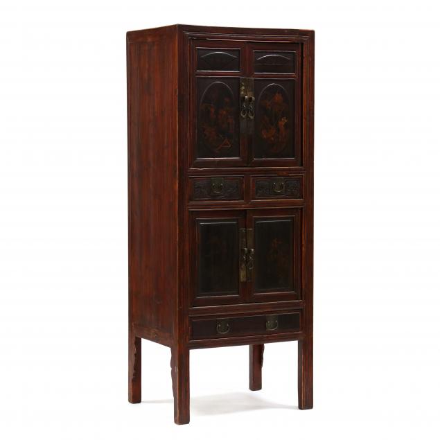 CHINESE CARVED AND LACQUERED
