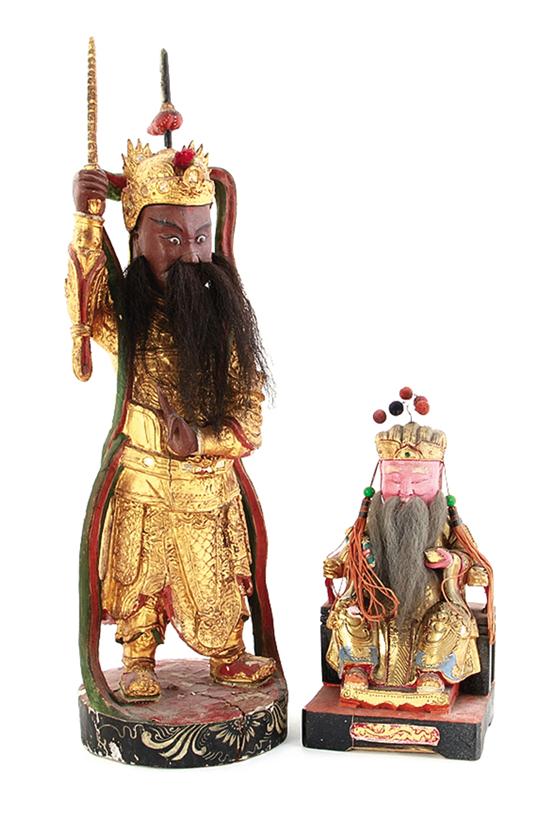 Chinese carved and painted