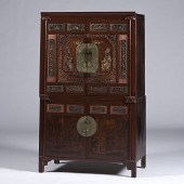Chinese Carved and Painted Tan