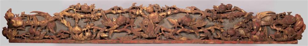 CHINESE CARVED AND PAINTED WOOD