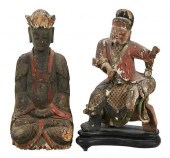 CHINESE CARVED AND PAINTED WOO