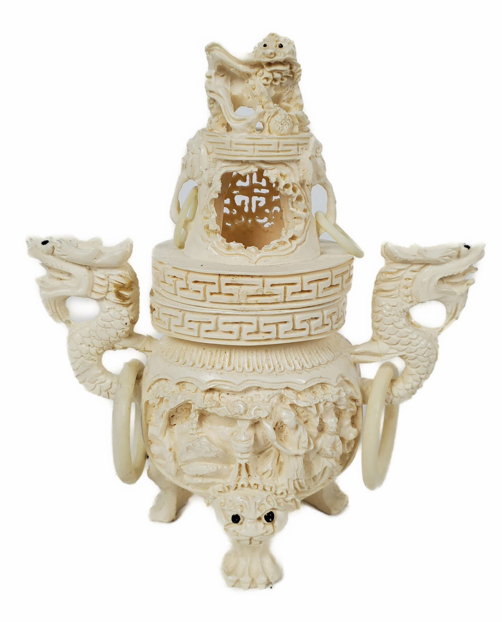 CHINESE CARVED AND PIERCED KORO