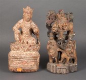 Chinese carved and polychrome