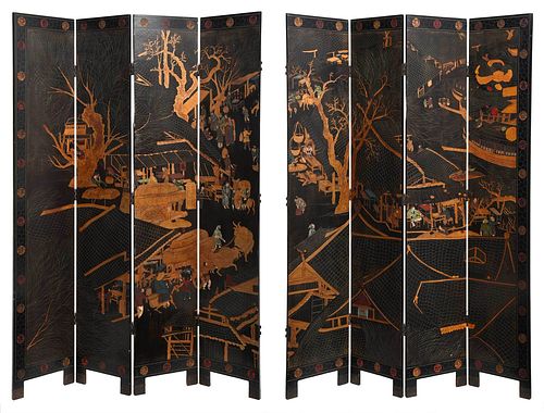 CHINESE CARVED AND POLYCHROMED