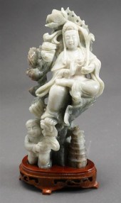 CHINESE CARVED APPLE GREEN SER