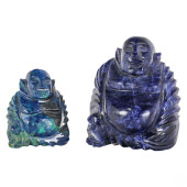 CHINESE CARVED AZURITE SODALIT