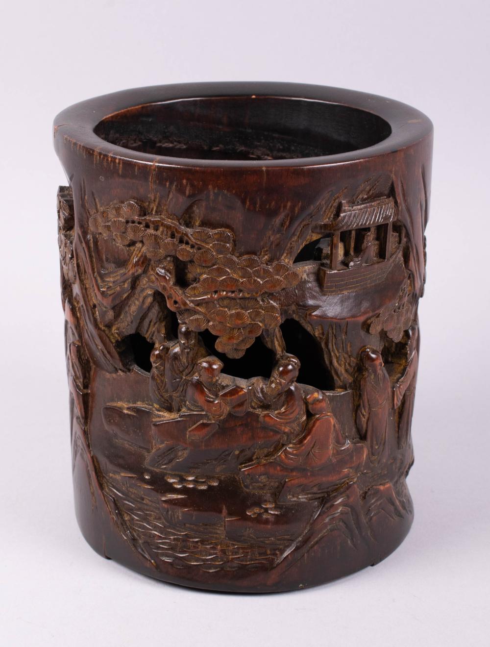 CHINESE CARVED BAMBOO BITONG (BRUSH
