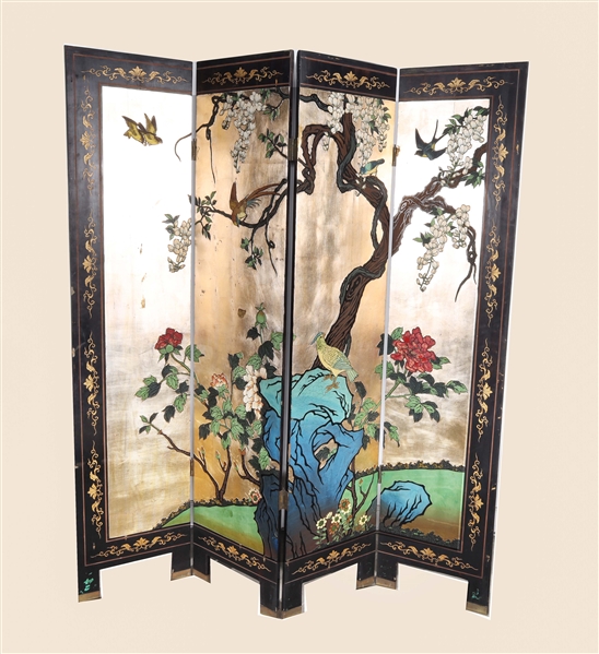 Chinese carved black lacquer