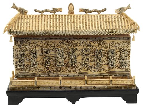 CHINESE CARVED BONE ARCHITECTURAL