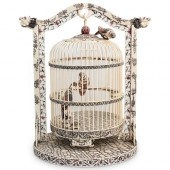 CHINESE CARVED BONE BIRD CAGED