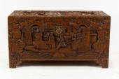 CHINESE CARVED CAMPHOR TRUNK C
