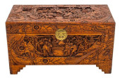 CHINESE CARVED CAMPHOR WOOD TR