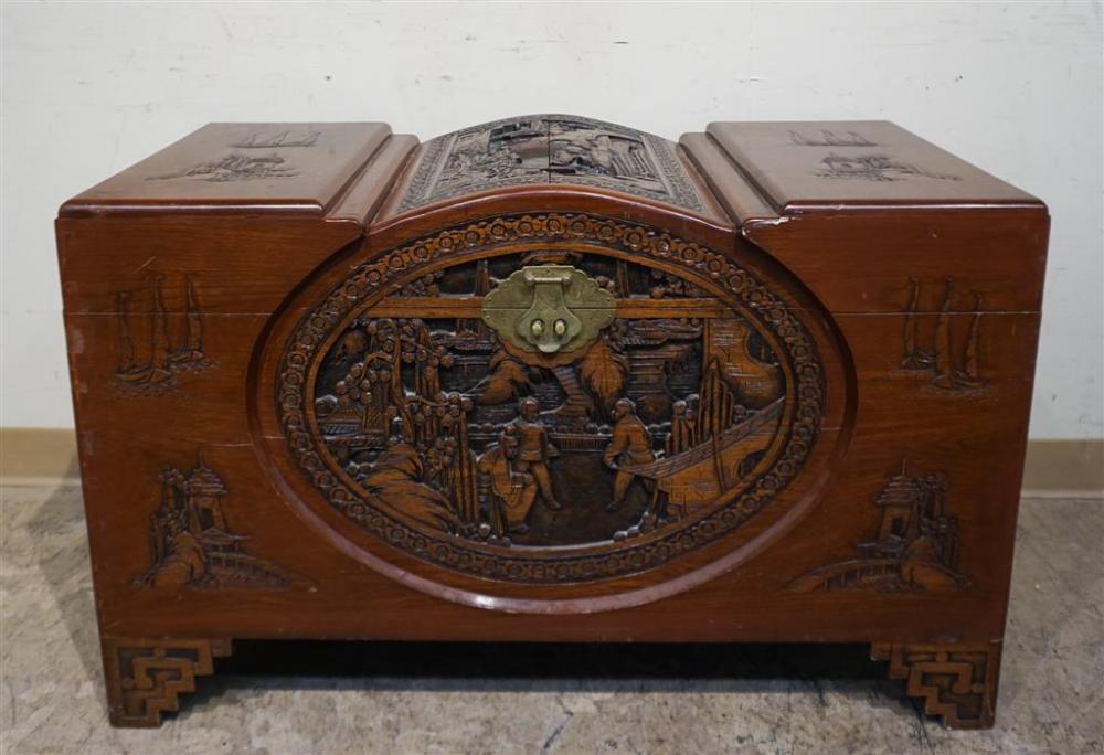 CHINESE CARVED CAMPHORWOOD