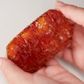 CHINESE CARVED CARNELIAN PLAQU